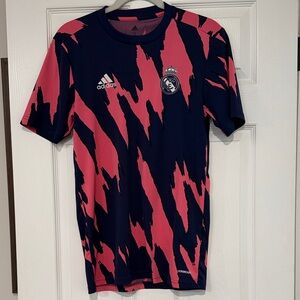 adidas Navy and Pink Real Madrid Graphic Training Top